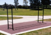 Monkey bars station after