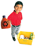 child recycling