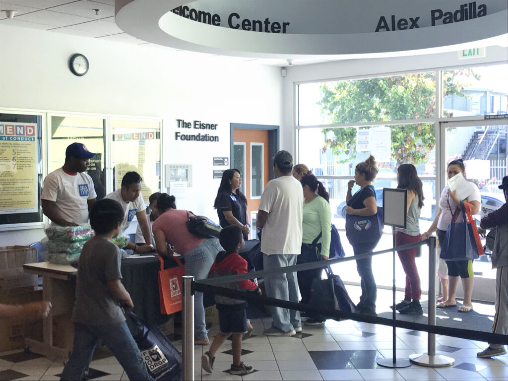 Picture of people attending "MEND- Meet Each Need with Dignity" in Pacoima