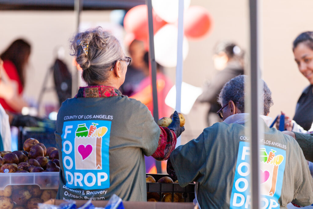 People in Basset Park in La Puente on October 4, 20219