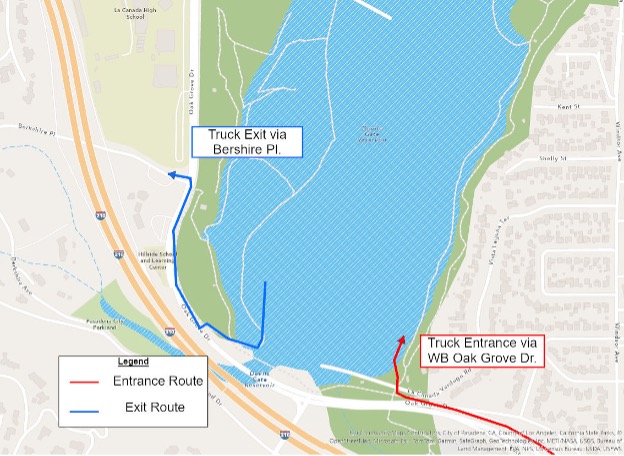 Map of reservoir haul route