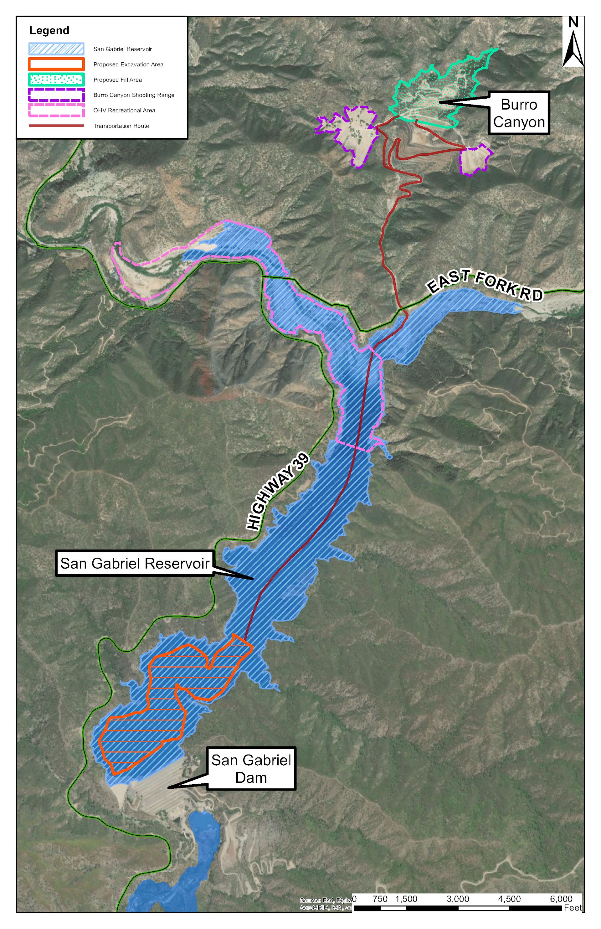 San Gabriel Dam Site plan