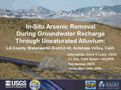 In-Situ Arsenic Removal During Groundwater Recharge